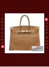 HERMES BIRKIN 35 (Pre-owned) - Gold, Togo leather, Phw